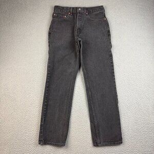 Levis Jeans Mens 32x30 Black Regular Fit 505 Straight Leg Classic American Denim